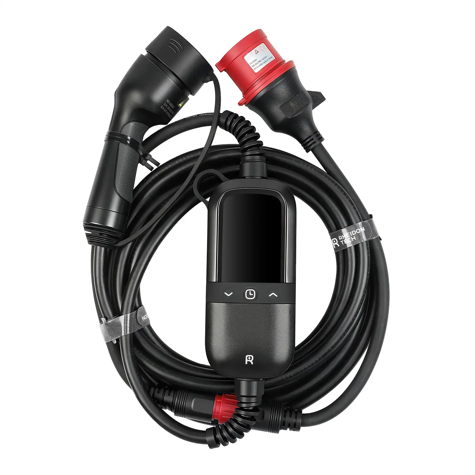 Rheidon PC200 Pro hordozható töltő készlet AC550 Wi-Fi okosmérővel – (3x16A) 11 kW – 7,5m Type2 + Type 2 és Schuko adapter - Image 7