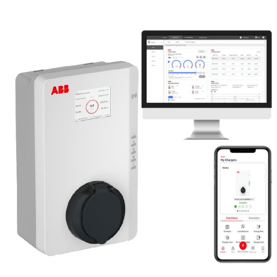 ABB Terra AC Fali Töltő 22kW (3x32A, Type2) – 4G, RFID, MID, DLB - Image 2
