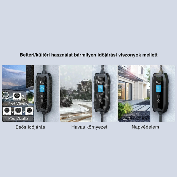 Feyree 3,7kW Hordozható EV Töltő (1x16A, Type2, 7m) - Image 13
