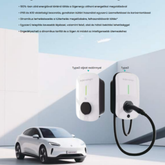 Sigenergy Sigen EVAC 22 4G T2 WH okos autótöltő 5m kábellel lakossági használatra