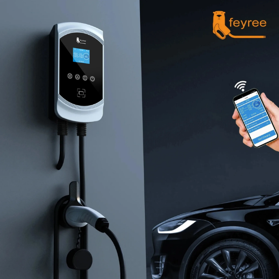 Feyree 11kW Fali Töltő (3x16A, Type2, 7m) – RFID, App, WiFi - Image 6